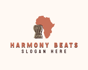 Drummer - Native Africa Djembe logo design