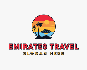 Sunset Island Traveler logo design