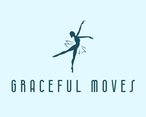 Dancing Ballet Dancer  logo design