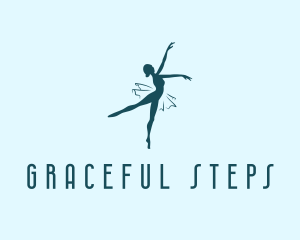 Dancing Ballet Dancer  logo design