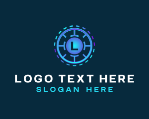 Software - Digital Target Crosshair logo design