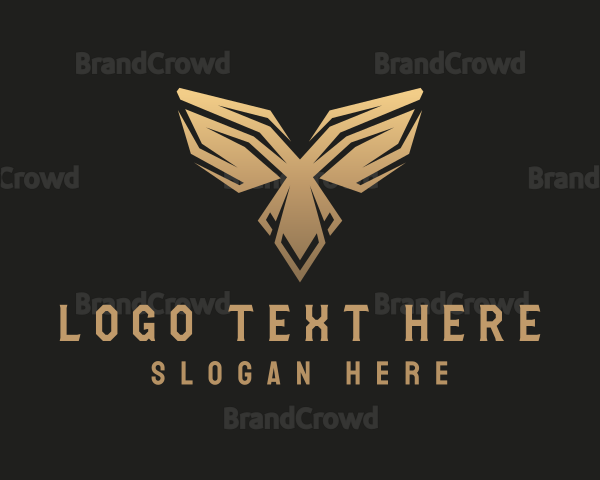 Golden Deluxe Bird Wings Logo