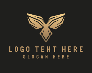 Gradient - Golden Deluxe Bird Wings logo design