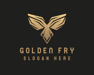 Golden Deluxe Bird Wings logo design