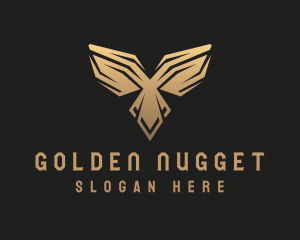 Golden Deluxe Bird Wings logo design