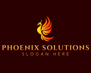 Fire Bird Phoenix logo design