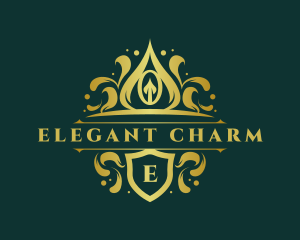 Elegant Crown Crest logo design