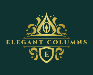 Elegant Crown Crest logo design