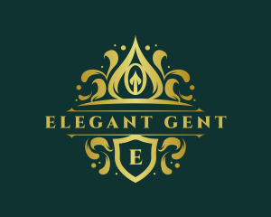 Elegant Crown Crest logo design