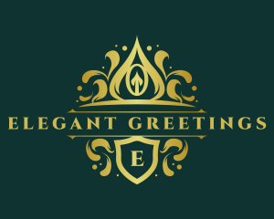 Elegant Crown Crest logo design