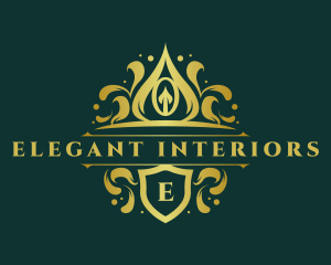 Elegant Crown Crest logo design