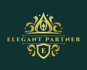 Elegant Crown Crest logo design