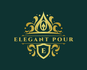 Elegant Crown Crest logo design