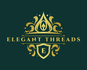 Elegant Crown Crest logo design