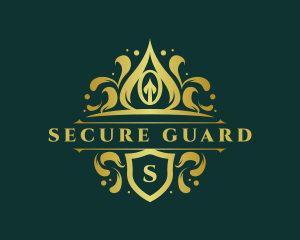 Defense - Elegant Crown Crest logo design