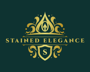 Elegant Crown Crest logo design