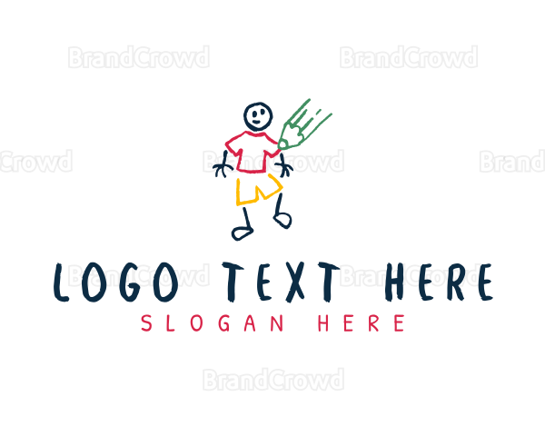 Colorful Pencil Sketch Logo