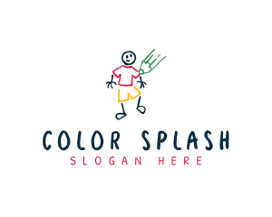 Colorful Pencil Sketch logo design