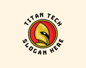 Titan - Gladiator Warrior Badge logo design