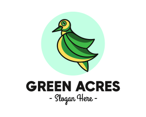 Green Dove Outline logo design