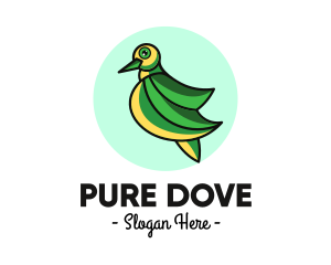 Green Dove Outline logo design