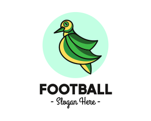 Flying - Green Dove Outline logo design