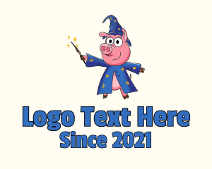 Pig - Pig Magician Mascot logo design
