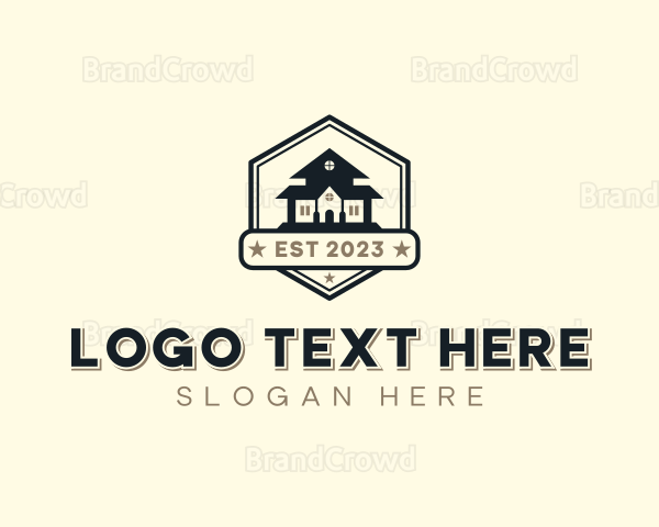 Roofing House Renovation Logo