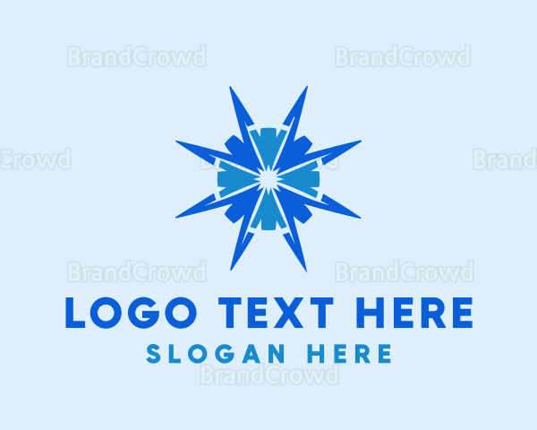 Star Cogwheel Symbol Logo