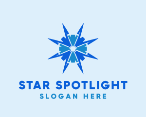 Star Cogwheel Symbol logo design