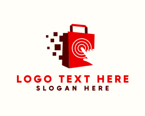 Finger - Online Shopping Pixel logo design