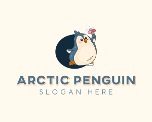 Penguin Ice Cream logo design