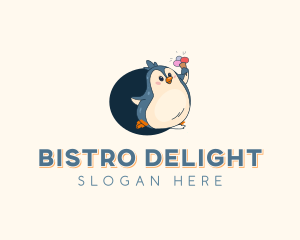 Penguin Ice Cream logo design