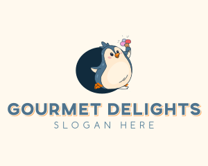 Penguin Ice Cream logo design