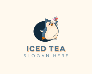 Penguin Ice Cream logo design