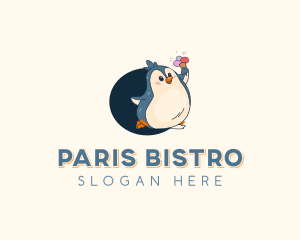 Penguin Ice Cream logo design