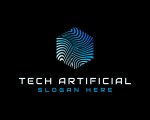 Artificial - Ripple Cube Technology logo design