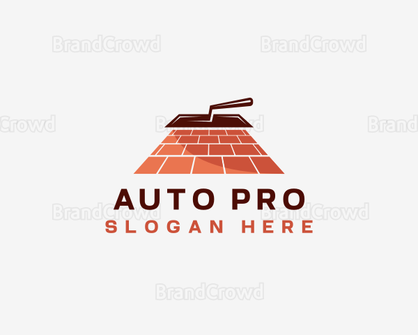 Plastering Brick Trowel Logo