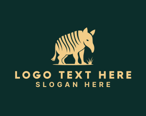 Safari - Gold Armadillo Animal logo design