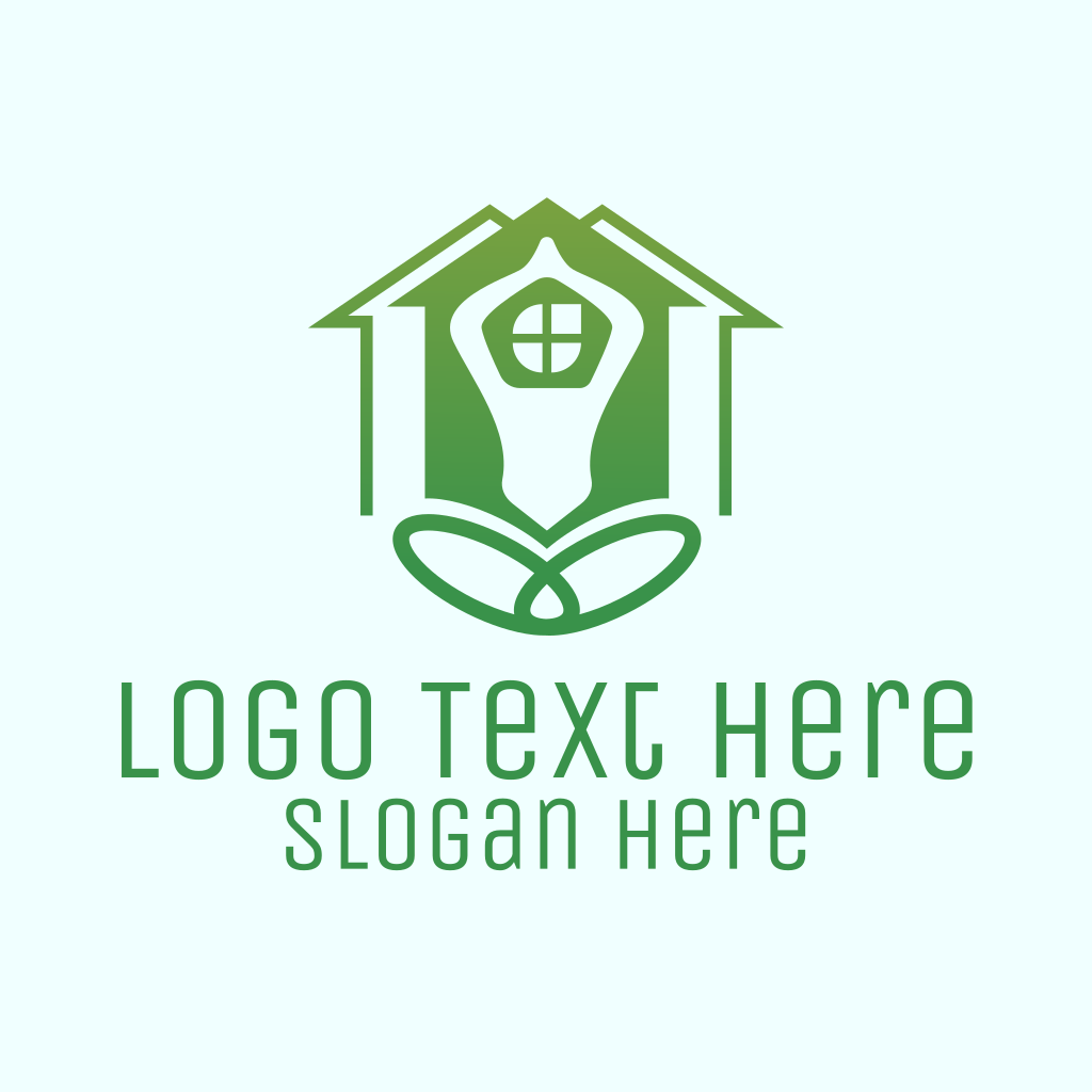 Green Yoga House Logo BrandCrowd Logo Maker   Insta Square