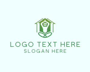 Fitness - Green Yoga House logo design