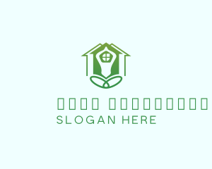 Fit - Green Yoga House logo design