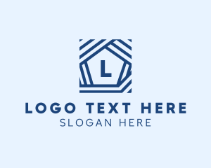 Coding - Square Space Pentagon logo design