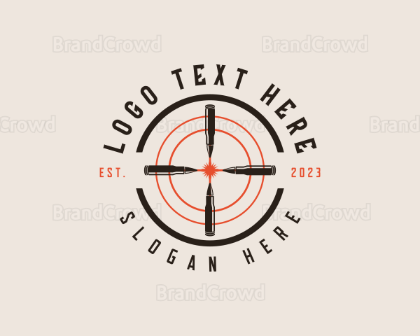 Bullet Gun Target Logo