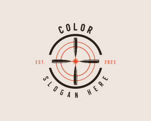 Bullet Gun Target Logo