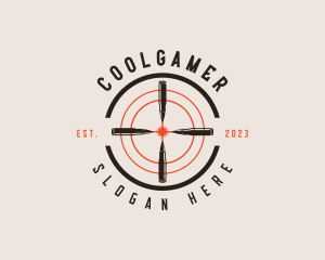 Bullet Gun Target Logo