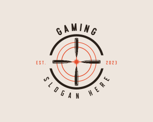 Bullet Gun Target Logo