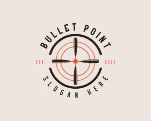 Firearm - Bullet Gun Target logo design