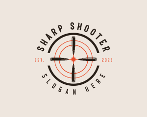 Pistol - Bullet Gun Target logo design