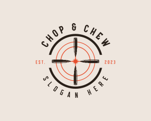 Gun - Bullet Gun Target logo design